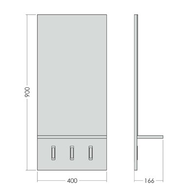 Зеркало настенное узкое с полкой и крючками деревянное "Сэнди-2" GRAUM ДИЗАЙНЕРСКИЕ 304099 Бежевый  - Вид №2