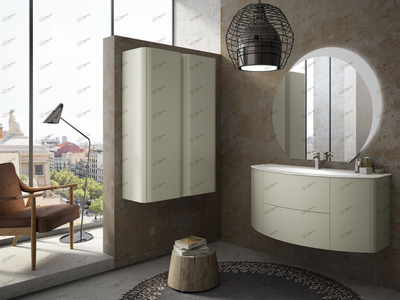 Мебель для ванной CEZARES EDEN 122 Grigio natura