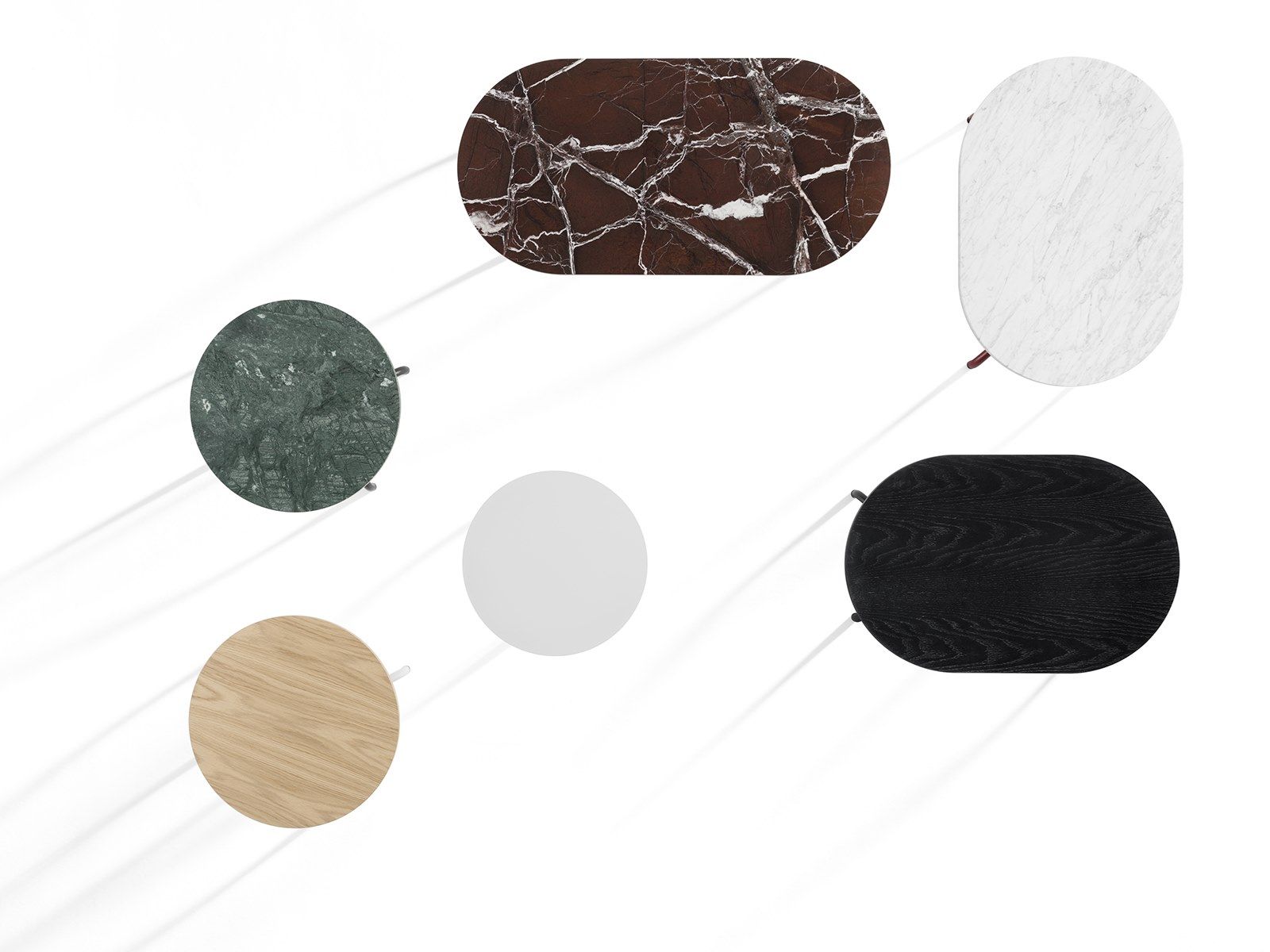 Деревянный овальный журнальный столик с металлическими ножками B-LINE AD.От ARCH-00100471 - Вид №5