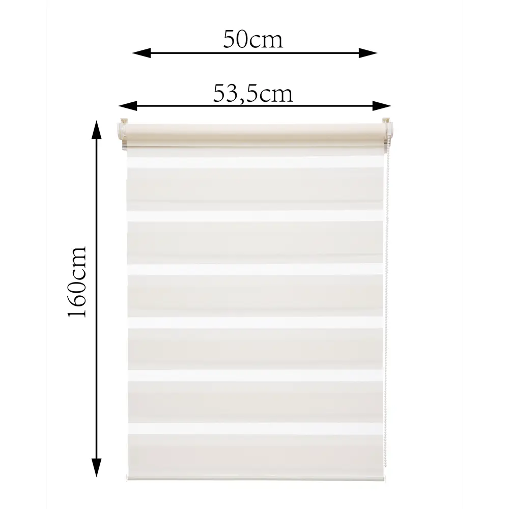 INSPIRE Peter - Рулонная штора день-ночь 50x160 см в цвете экрю 85225679 STLM-0060113 - Вид №2