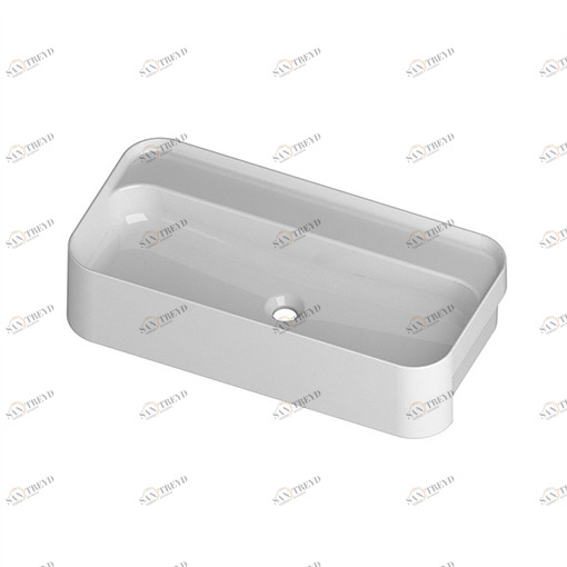 SL08040101 Полувстраиваемая раковина консольная 50 см белая Disegno Ceramica Slim 