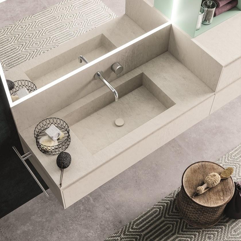 NOVELLO Подвесная тумба под умывальник из бетона с ящиками Calix xl sun-id-1503133 - Вид №3