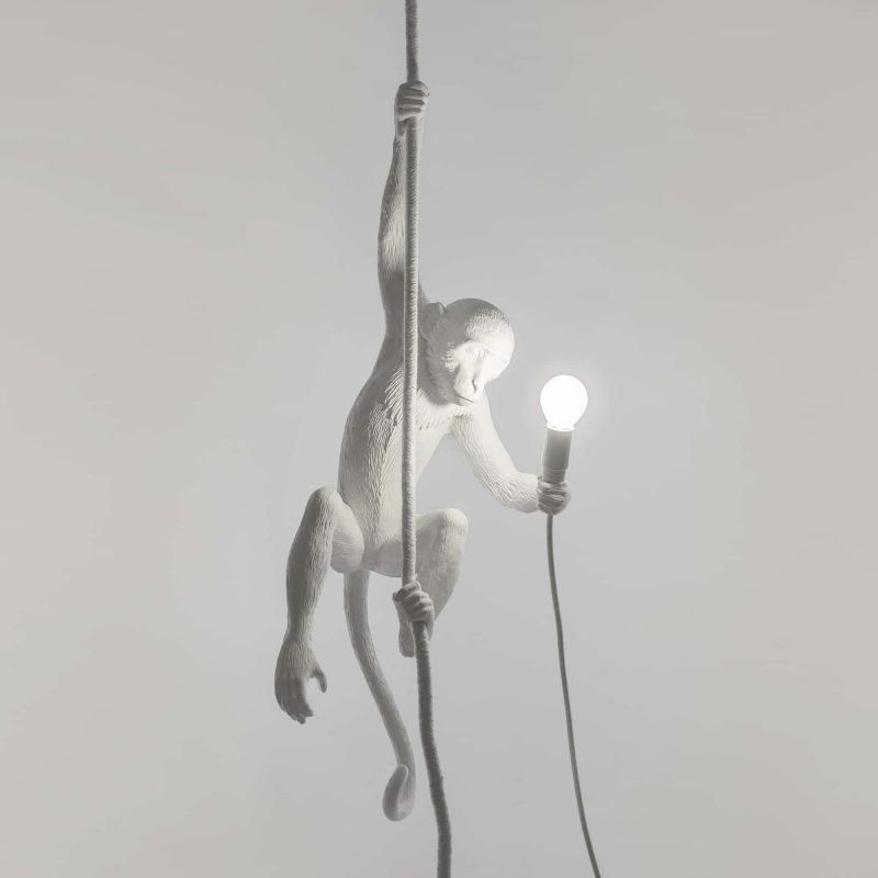 Светильник подвесной 80х37 см белый Monkey Lamp Outdoor Ceiling 14929 SELETTI ДИЗАЙНЕРСКИЕ 00-3882383 Белый  - Вид №1