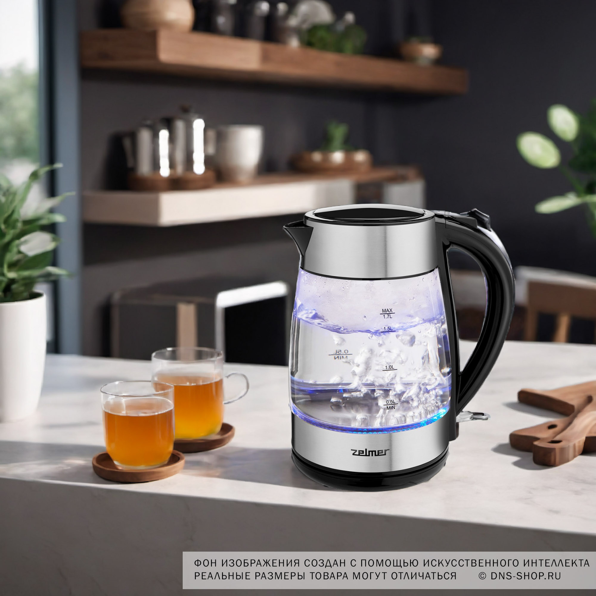 8196441 Электрочайник Zelmer ZCK8011 серебристый STDN-0101134 - Вид №7