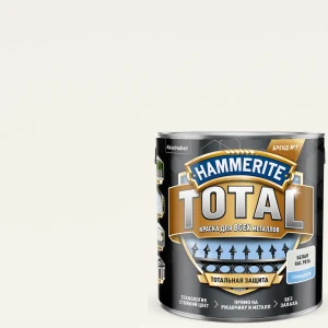 Грунт-эмаль 3 в 1 Hammerite Total цвет белый глянцевый 2.2 л