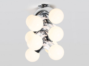 Светодиодный потолочный светильник из стали и стекла