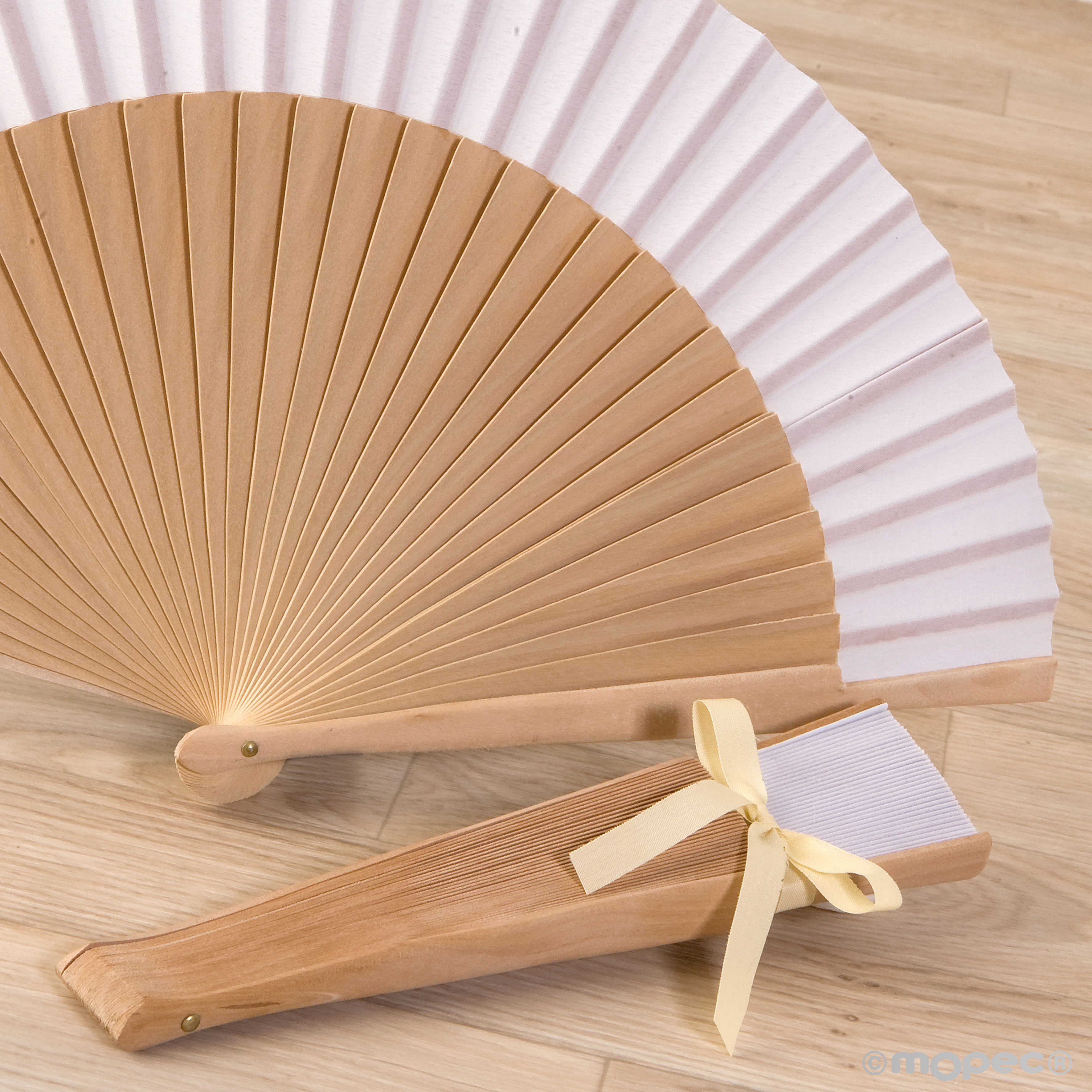 WA193.01 Декорированные ткани и Деревянный Веер Dekoraniaevents Bodas Белый 