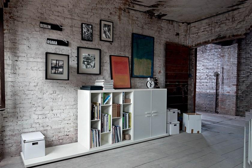 Sinetica Низкая лакированная тумба для офиса с распашными дверцами sun-id-1364731 - Вид №1