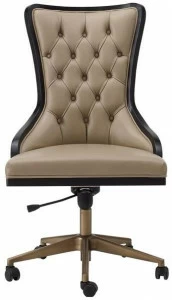 A.R. Arredamenti Стеганое кожаное кресло на колесиках Dilan D08