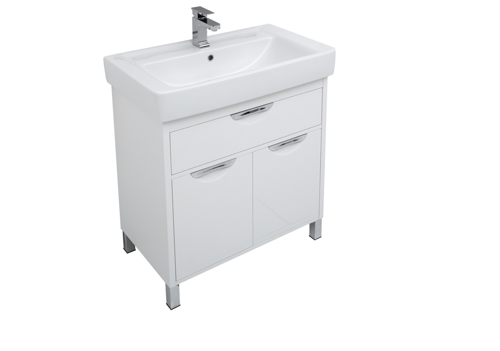 Мебель для ванной Aquanet Гретта 80 New белый (1 ящик, 2 дверцы) 00239433 - Вид №6