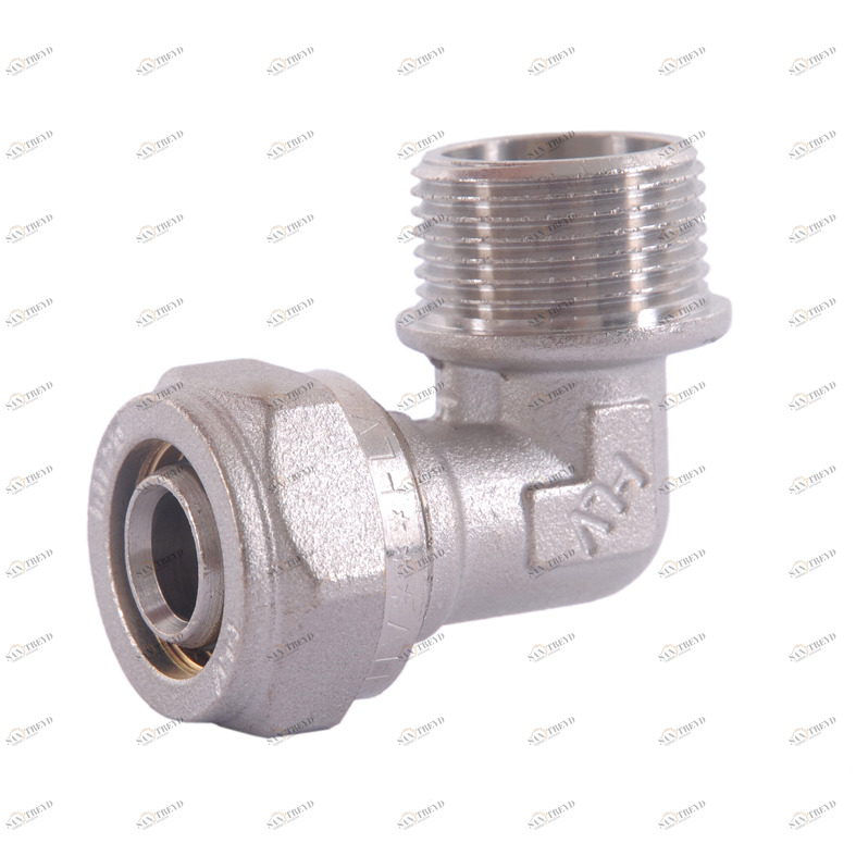 HLV-114353.№.03 Угольник обжимной HLV  с переходом на наружную резьбу 