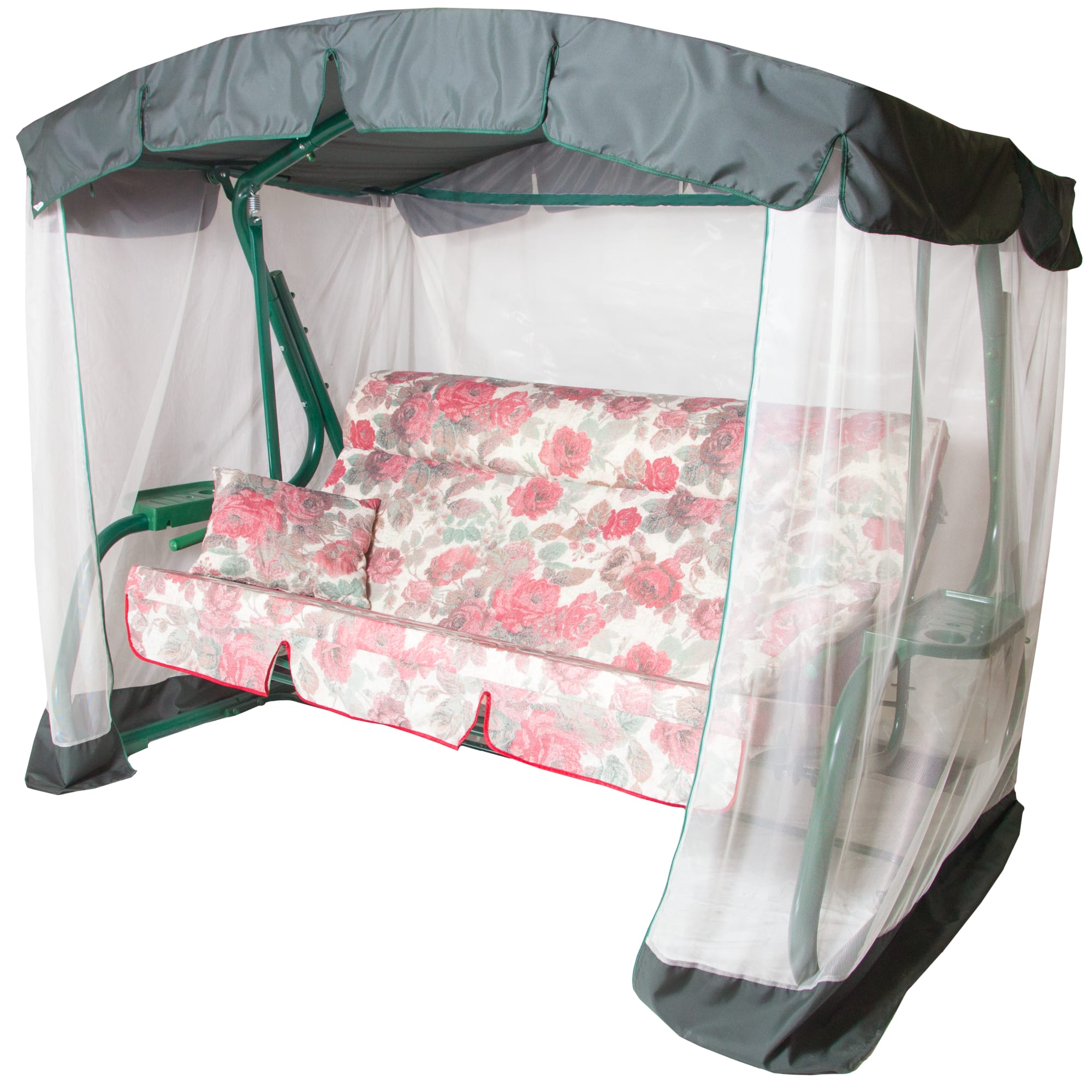 18235422 Качели садовые Турин Премиум 4-х местные (до 280 кг) зеленый/ розовый Santreyd 