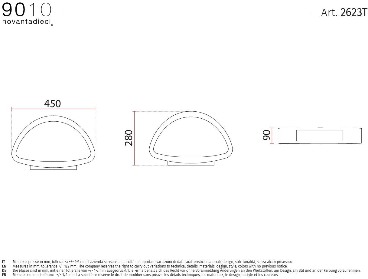 9010 novantadieci Светодиодная настольная лампа из cristaly®  2623t  - Вид №1