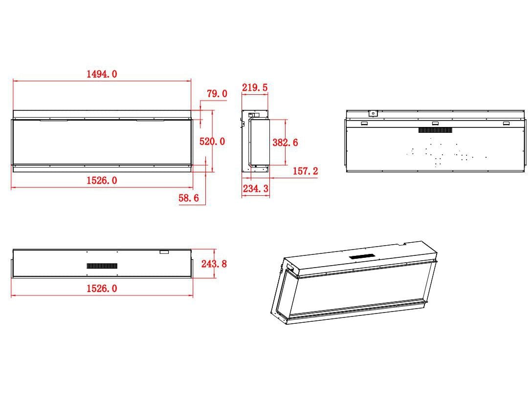 Электрический камин Ultra HD с ЖК-дисплеем BRITISH FIRES E-Luxe ARCH-00030391 - Вид №6