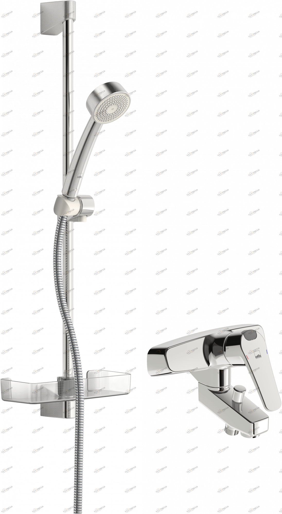 Oras 1878G Смеситель для ванны и душа с комплектом 1878G Vega Хром 