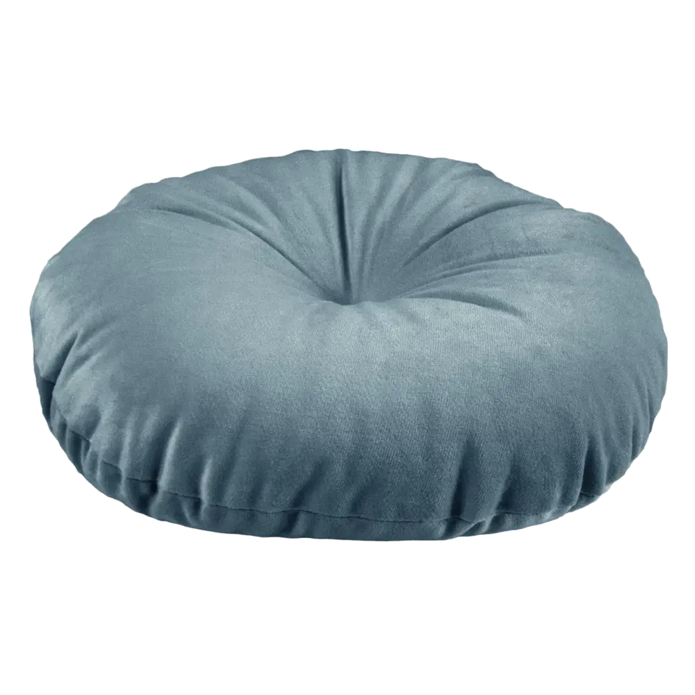 Подушка Бархат ø37 см цвет серо-голубой LINEN WAY STLM-2043062 - Вид №1