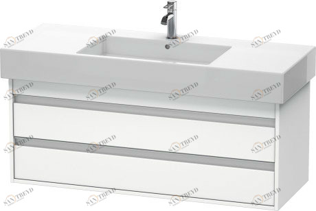 KT664201818 Ketho Тумбочка подвесная Белый матовый, декор Duravit