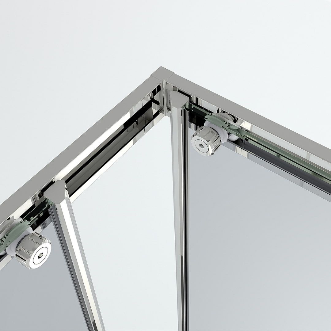 Стальная и стеклянная угловая душевая кабина с раздвижной дверью CSA Box Doccia INES ARCH-00051575 - Вид №1