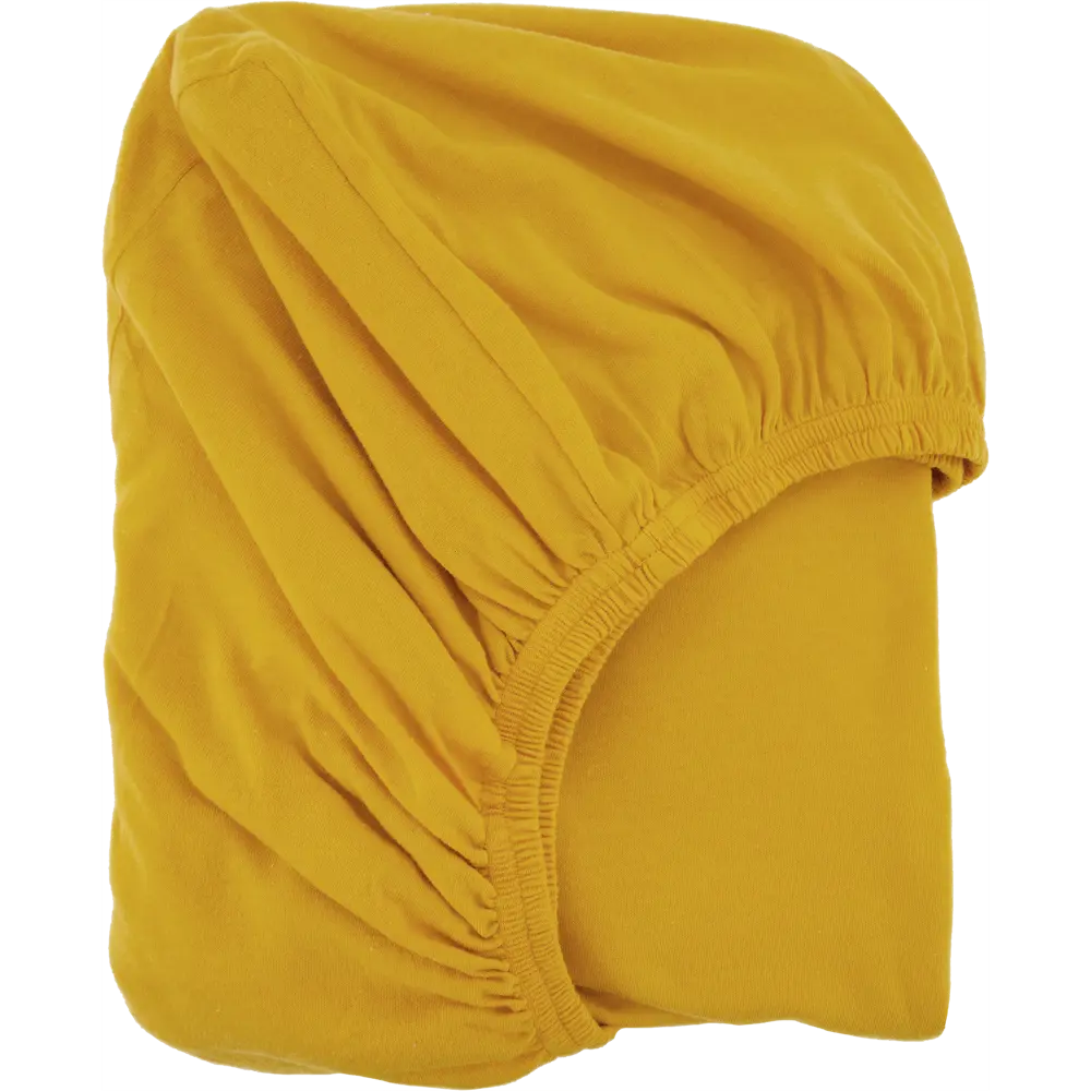 Простыня 160x200 см трикотаж на резинке жёлтый 82452253 STLM-2016611 Santreyd 
