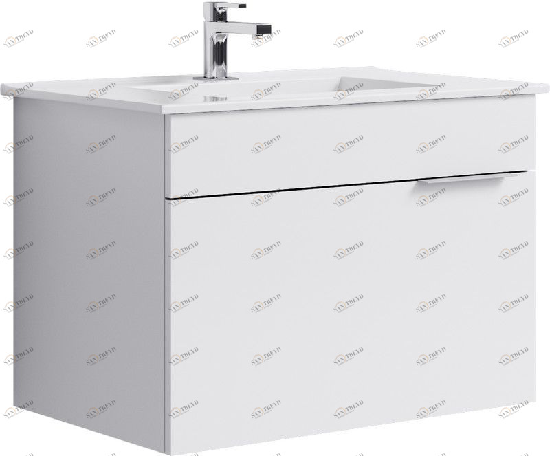 Бригтумба под умывальник подвесная, цвет белый, Br.01.07/1/W AQWELLA Brig 4640021062074