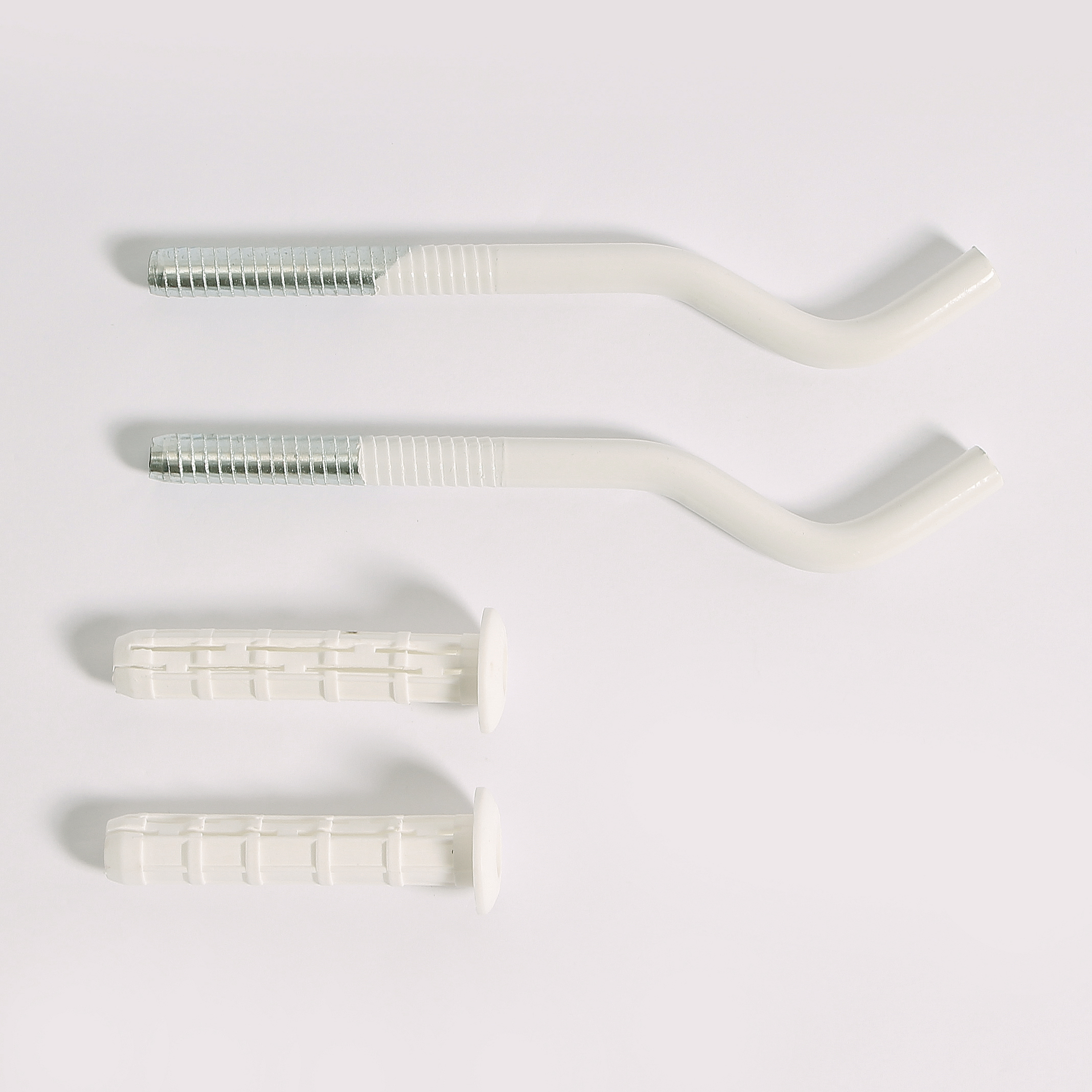 Комплект (2 шт) круглых штыревых пластифицированных кронштейнов TORIDO 9х195мм с дюбелями TABD09195P