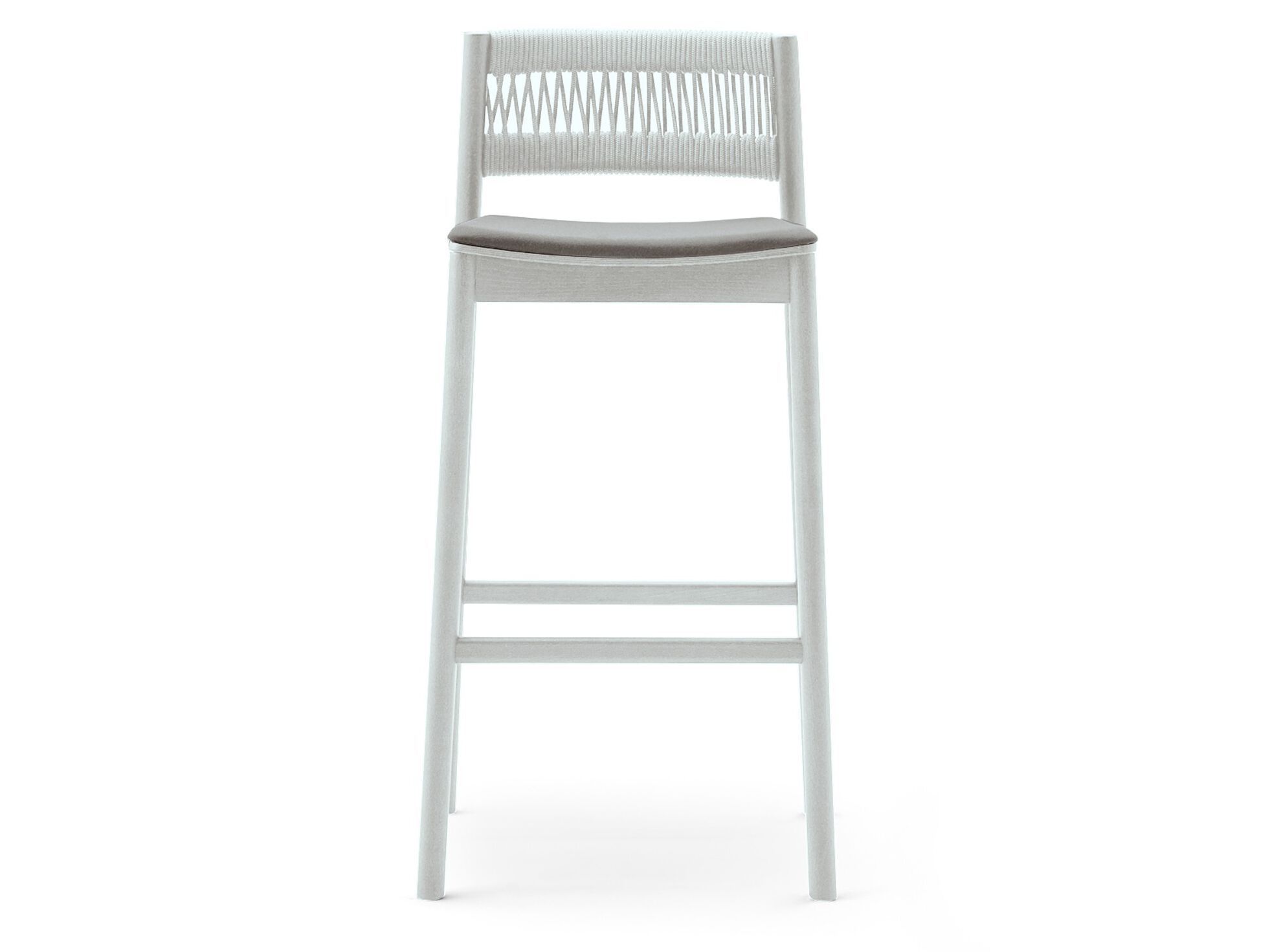 Высокий стул из бука и морской веревки с мягким сиденьем Billiani Load ARCH-00006722