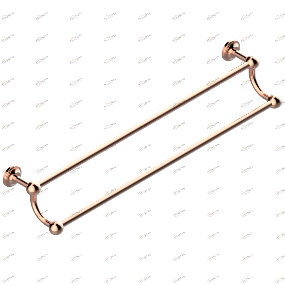 A52-516 Полотенцедержатель - 2 фиксированные рейки 70 cм, диаметр : 16 мм Thg-paris Broadway Розовое золото A52-516 CAT.F
