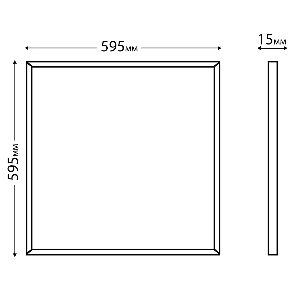Светодиодная панель Онлайт 36 Вт 595x595 мм призма 4000 К IP20 STLM-2124056 - Вид №7