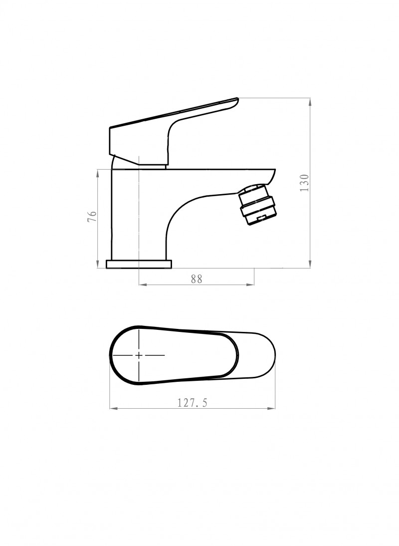 833524R201 CR - Смеситель для биде Basic Martí 1921 Marti 1921  - Вид №1