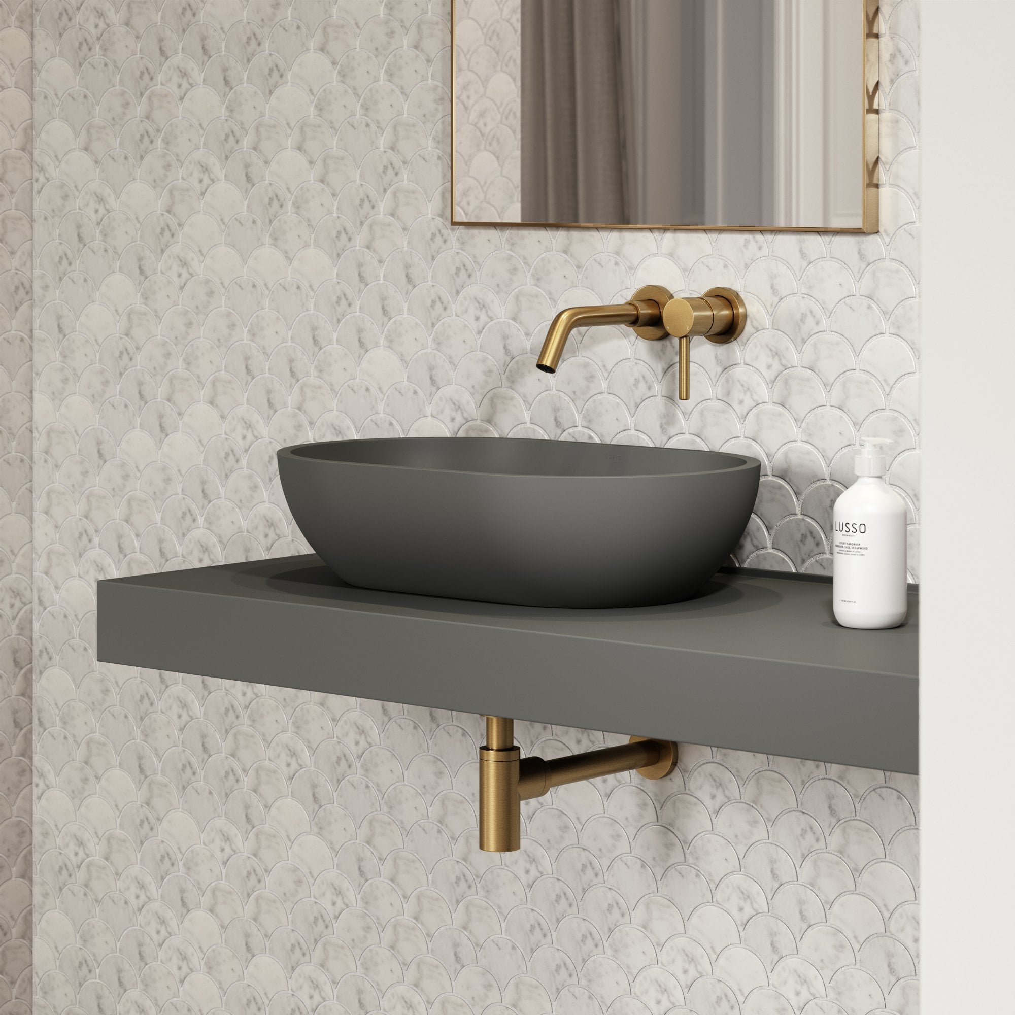 Овальная столешница из смолы LUSSO Picasso ARCH-00003673 - Вид №9