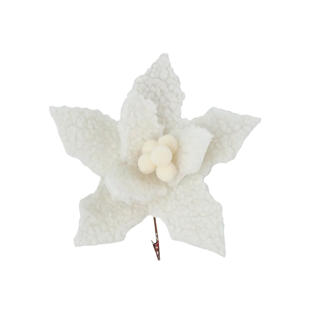 89381630 Украшение елочное «Цветок», 24x15.5 см, цвет белый STLM-1426083 Santreyd  - Вид №1
