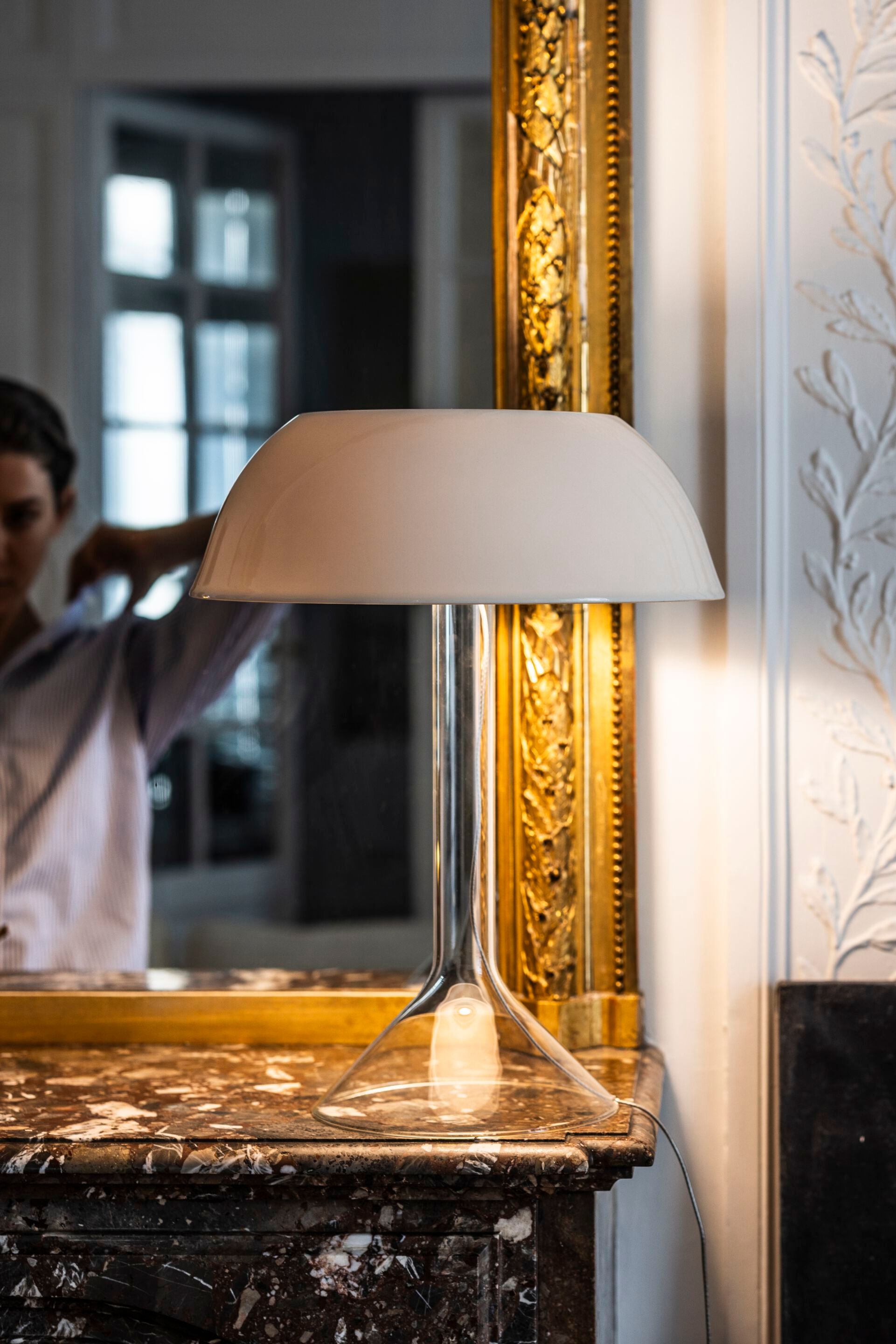 Настольная лампа из фарфора и боросиликатного стекла Foscarini Chapeaux ARCH-00113419 - Вид №2