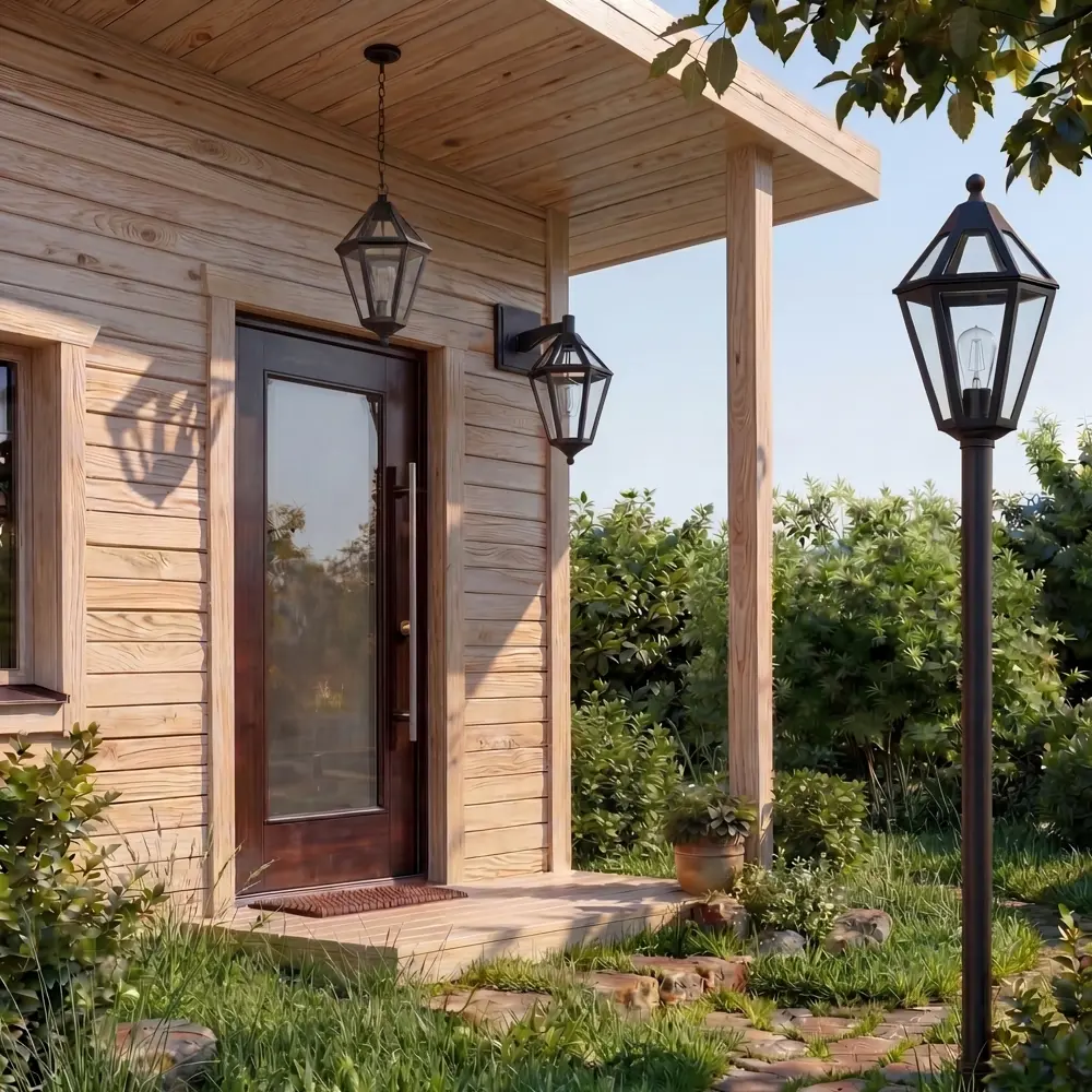 Маленький фонарный столб уличный KREAFORTA Radley 120 см цвет черный STLM-2163965 - Вид №7