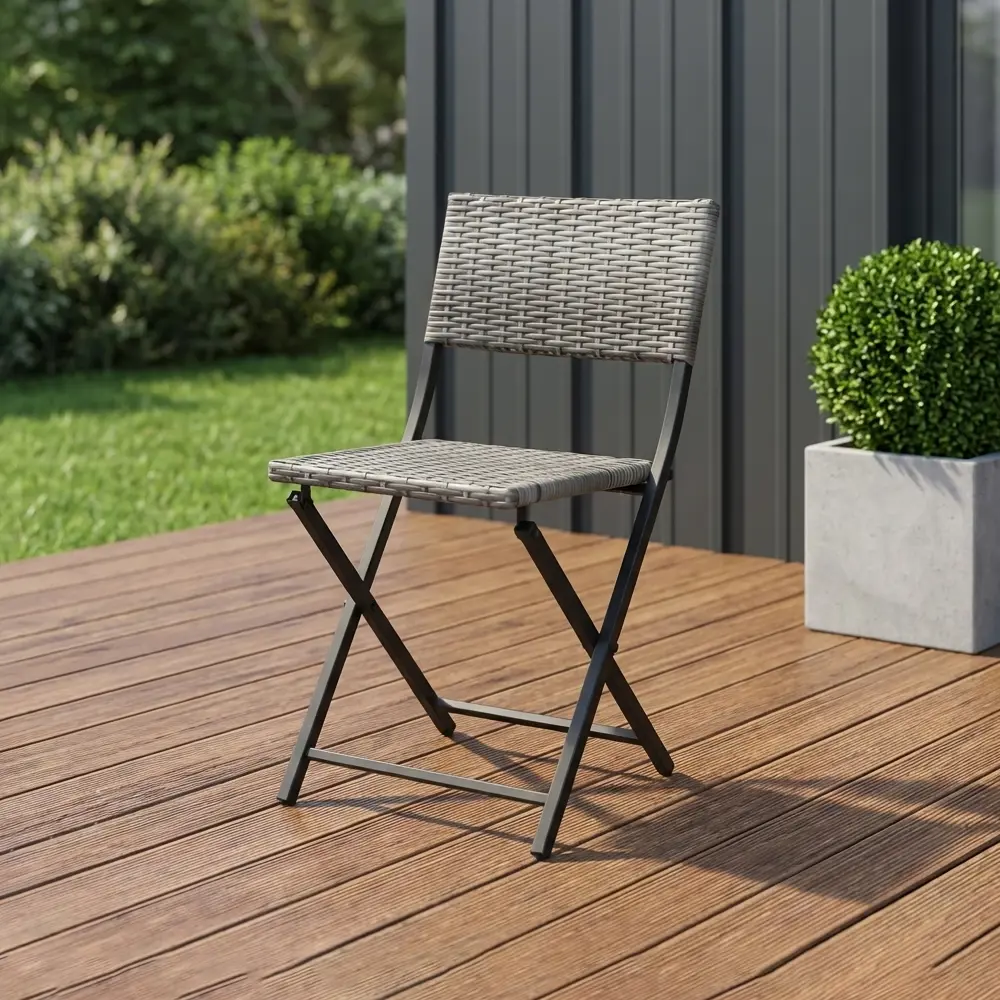 Стул складной Zena 46x102 см пластик серый Santreyd нет STLM-2145401