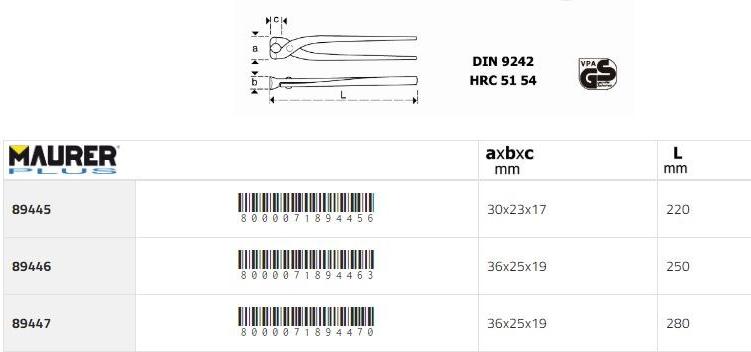MAURER PLUS Клещи sun-id-1502429 - Вид №1
