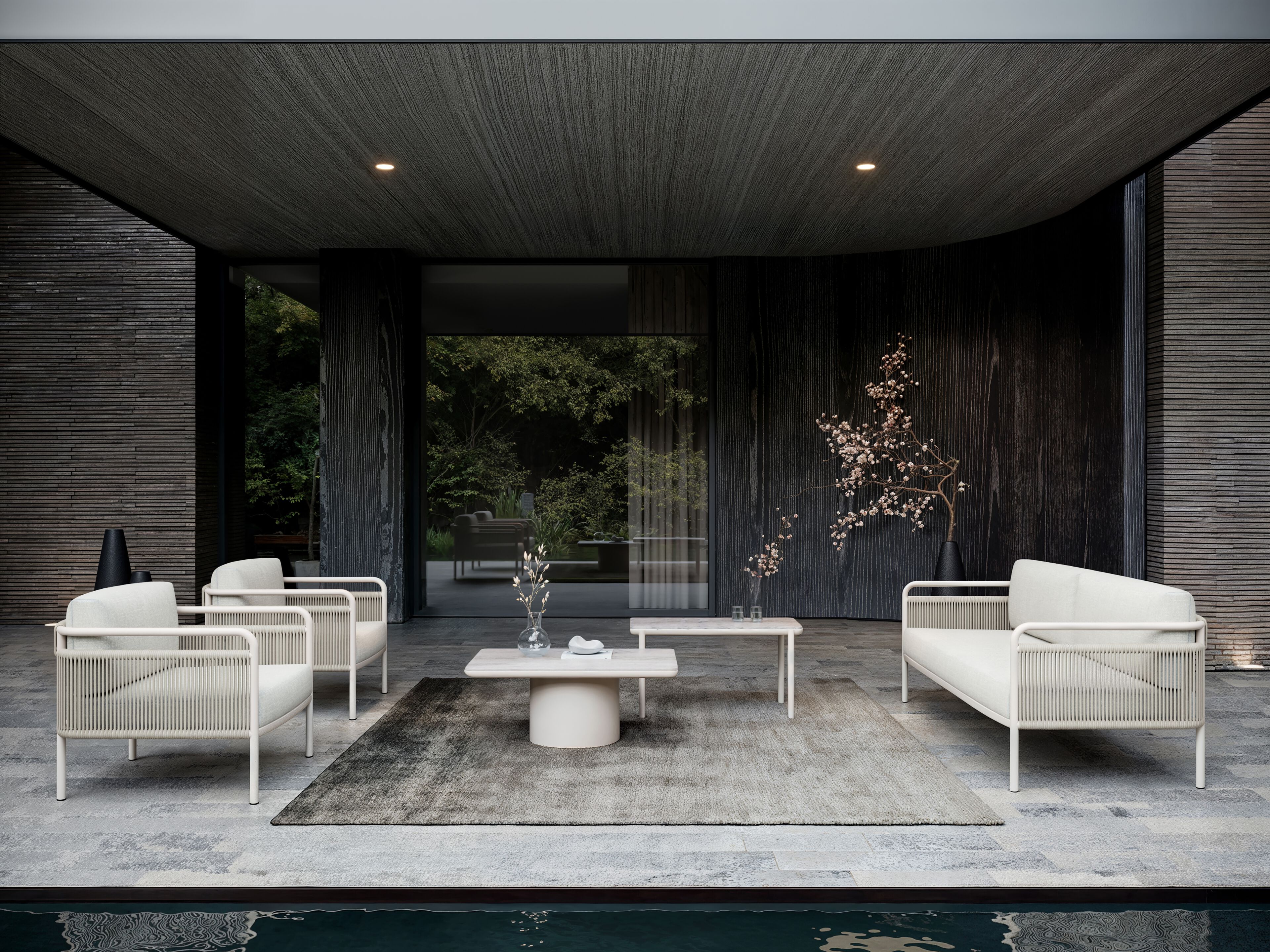 2-местный тканевый садовый диван SNOC ссылка ARCH-00059379