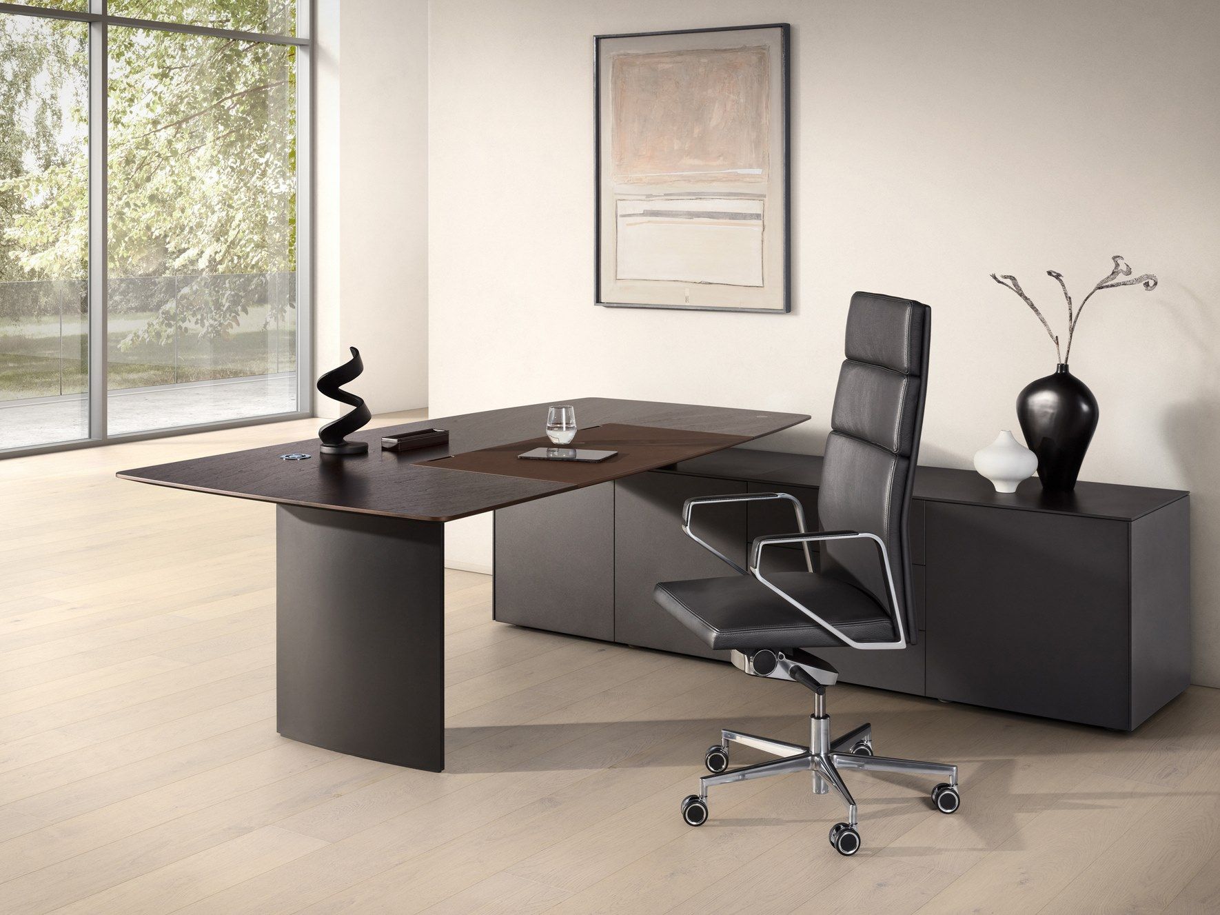 Кожаное офисное кресло с 5 спицами Spiegels .pilot ARCH-00076945 - Вид №2