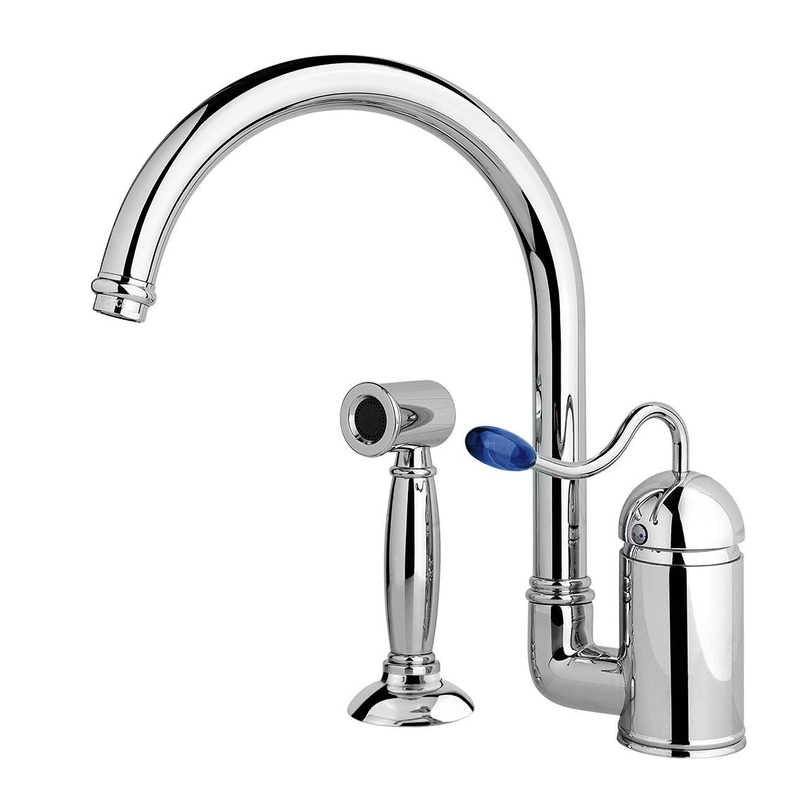 3408WS ** 20 Смеситель для мойки на одно отверстие с боковой душевой лейкой Nicolazzi Series Modern 