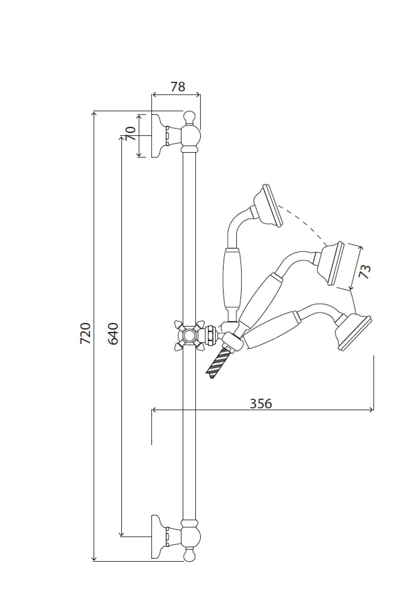 Подъемный стержень с ручным душем с гибким Park Avenue Hopkins ARCH-00049138 - Вид №2