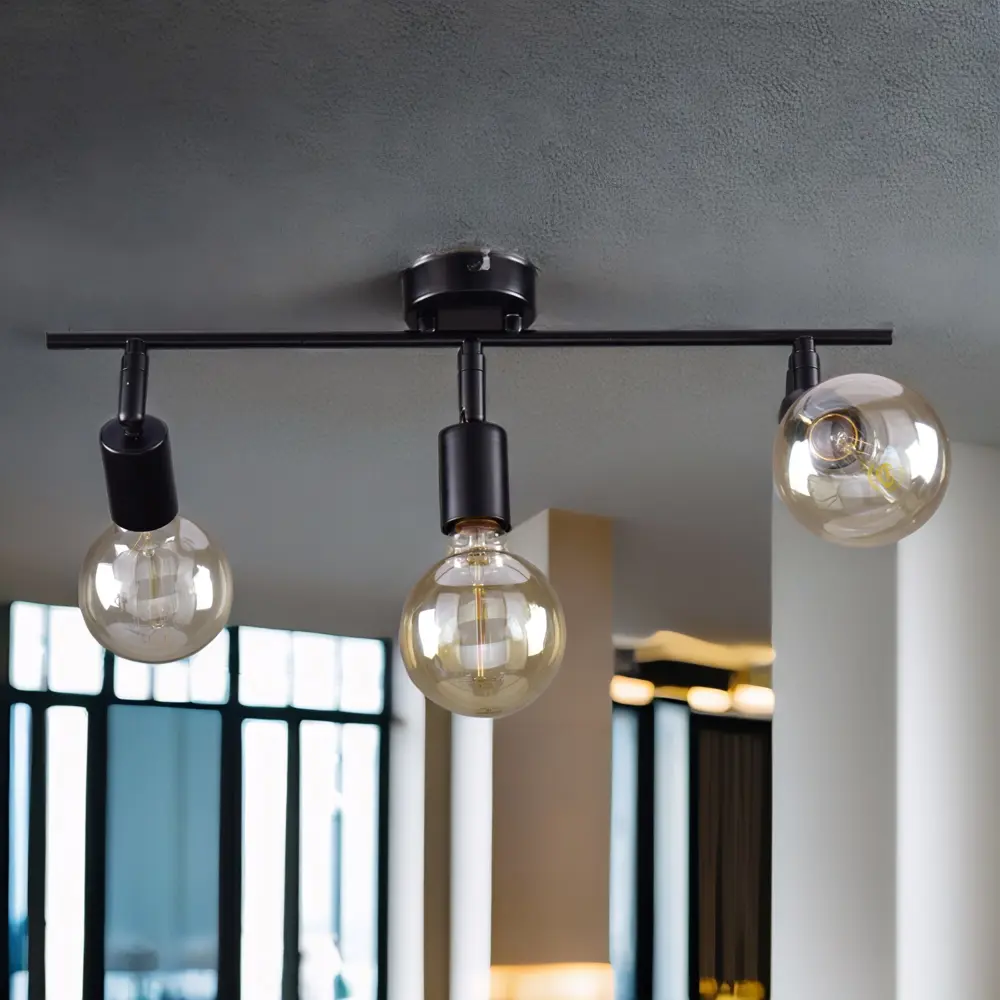 Люстра потолочная Реал КС30463 3 лампы 10 м² цвет черный КЛЮЧНИК STLM-2134030 - Вид №7