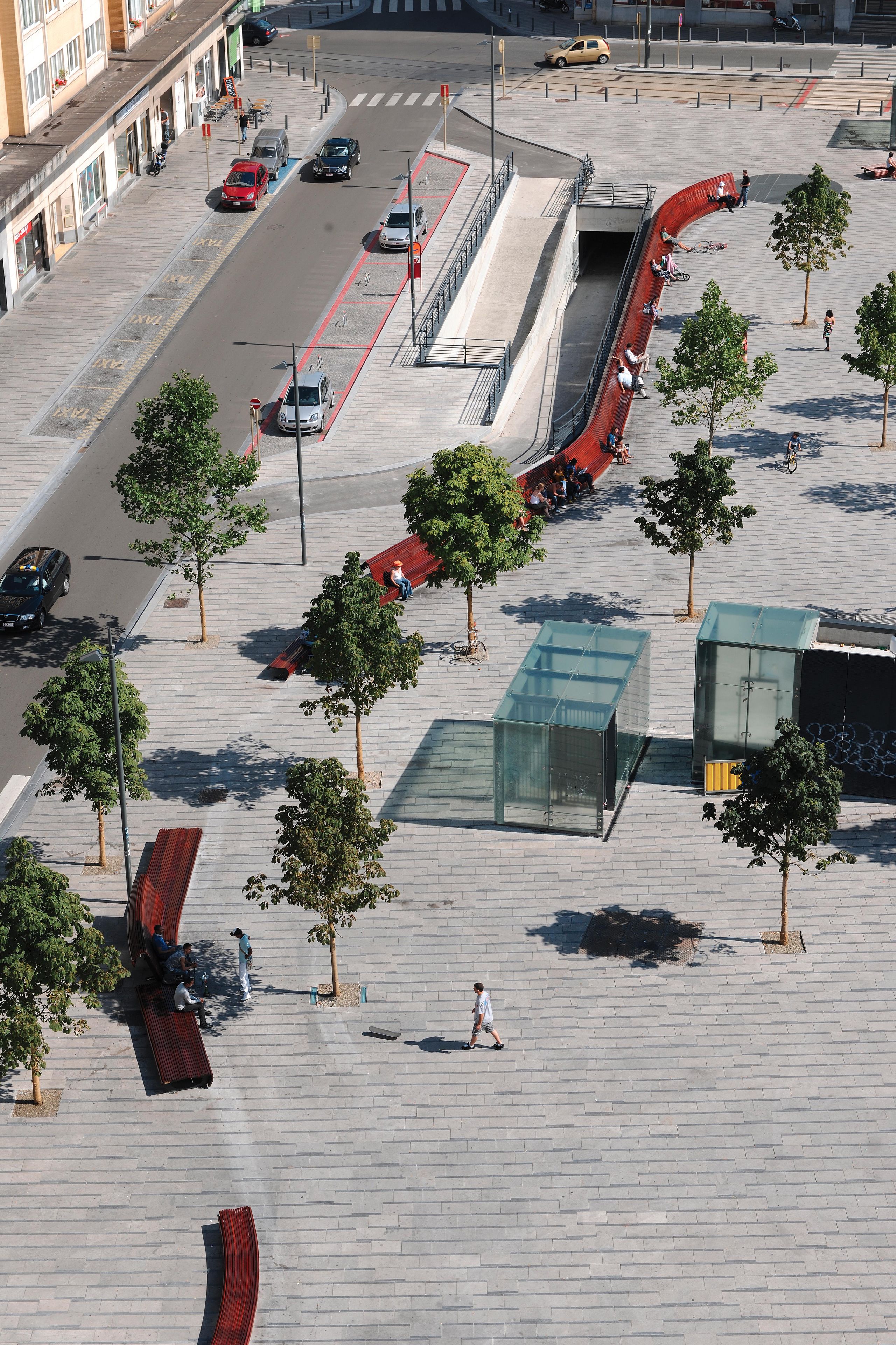 Модульная деревянная скамья со спинкой City Design ARCH-00055105 - Вид №3