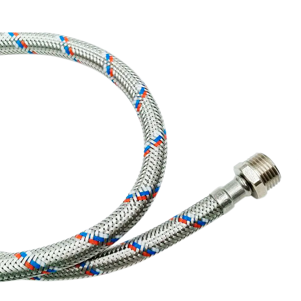 РОСТЕРМ Гибкая подводка для воды 1/2" 200 см с оплеткой из нержавеющей стали 89409398 STLM-1568699 - Вид №2