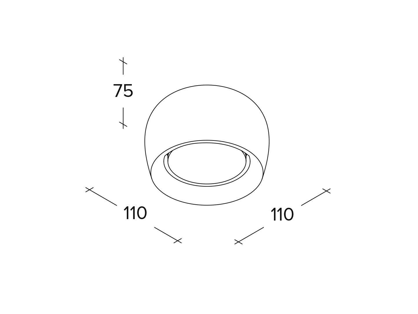 Гипсовый потолочный светильник Tecnico MYSIA ARCH-00017549 - Вид №2