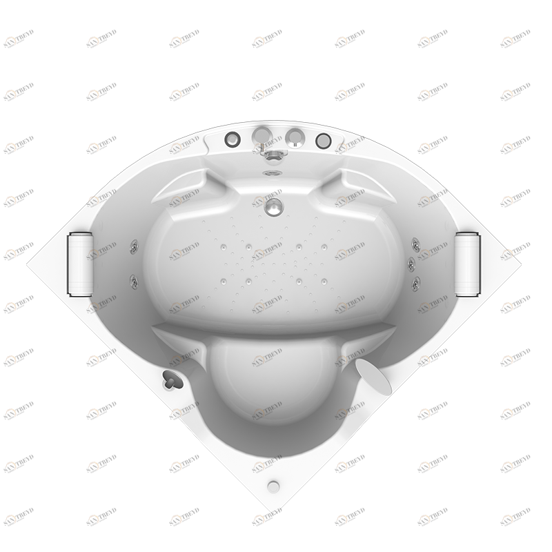 Гидромассаж "Релакс Chrome" на ванну Сорренто 130х130 (двигатель 750 Вт, джет Джереми - 5 шт.) Radomir 1-65-2-0-1-039