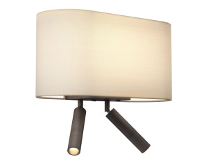 Светодиодная лампа для чтения с тканевым абажуром