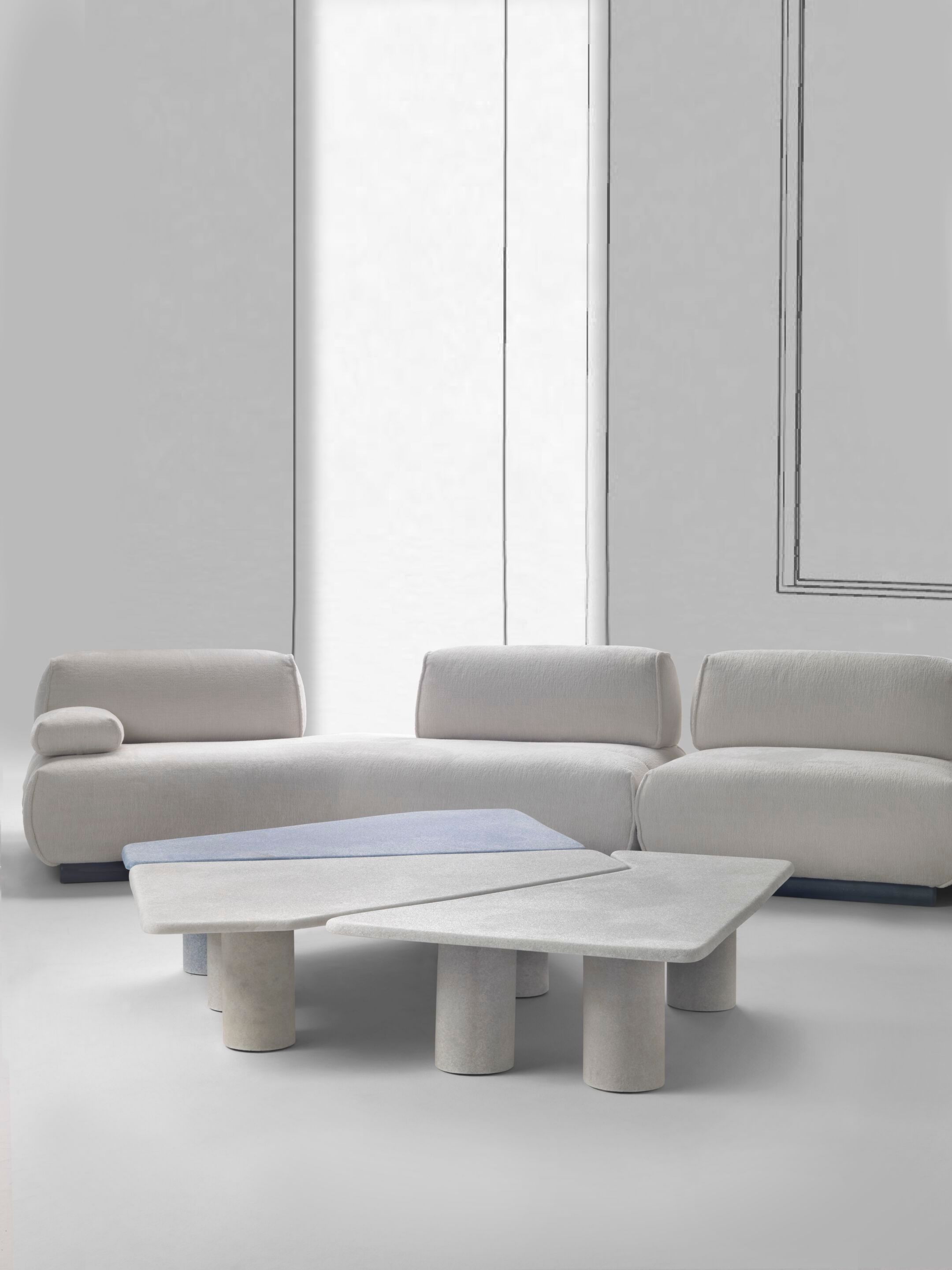 Низкий журнальный столик из натурального камня Marac RE-WIND ARCH-00122367 - Вид №4