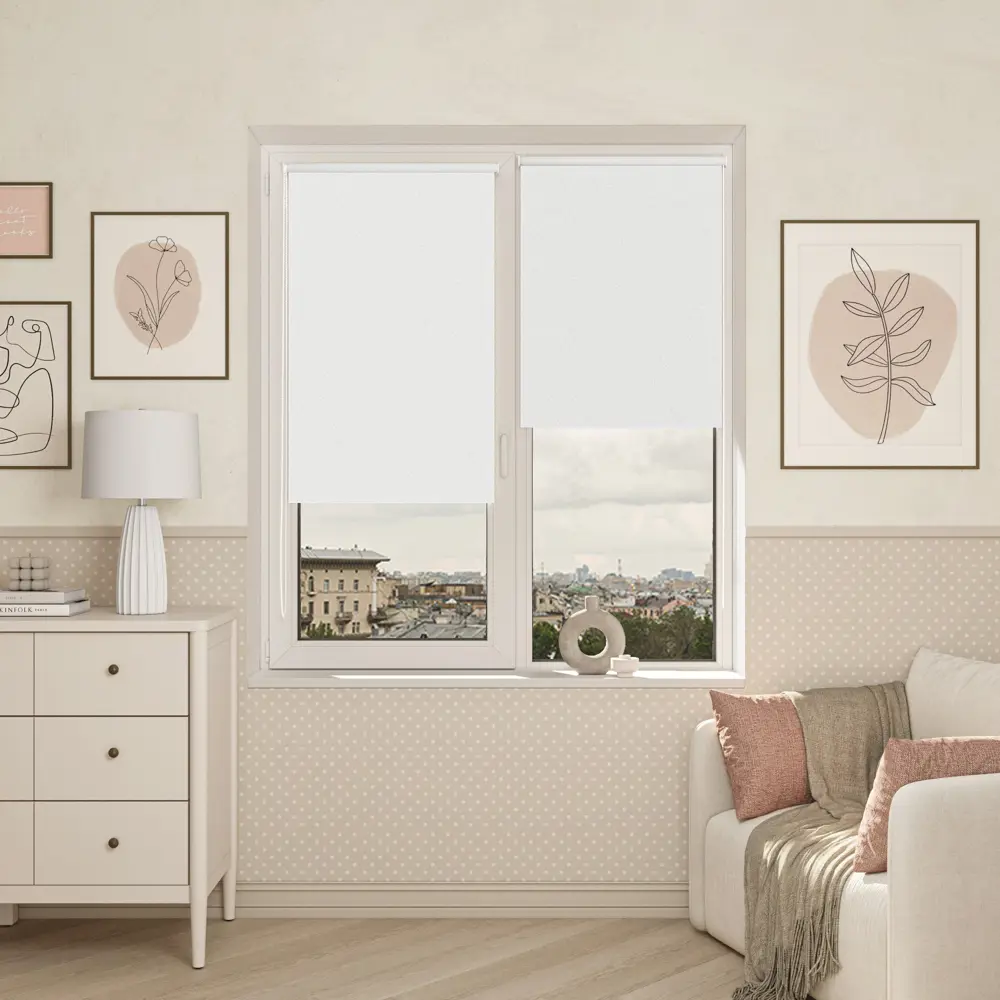 Штора рулонная блэкаут KREAFORTA Vorga 50x160 см белая STLM-2149350 - Вид №6