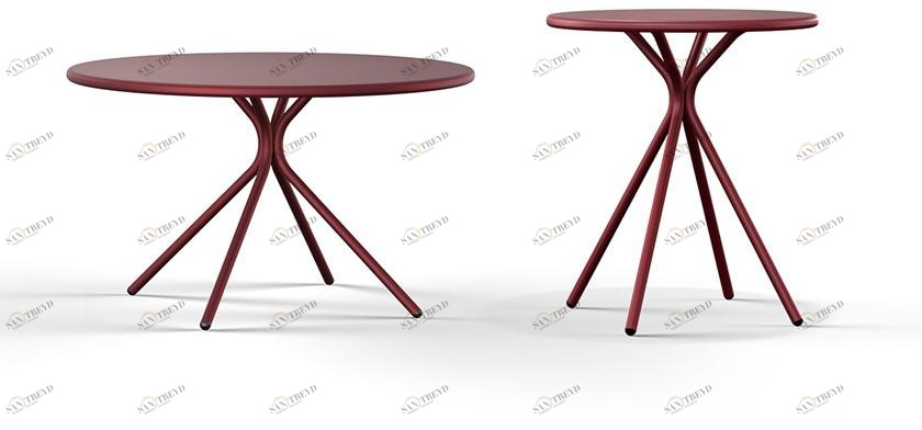 Brunner Круглый сервировочный стол из стали с порошковым покрытием Crona 6395, 6396