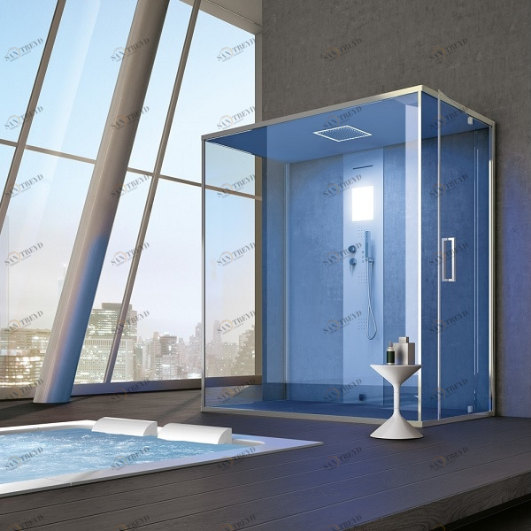 Ограждение для душа и турецкой бани Gemini 6 130х70 см 1GNP2S0 Gruppo Geromin