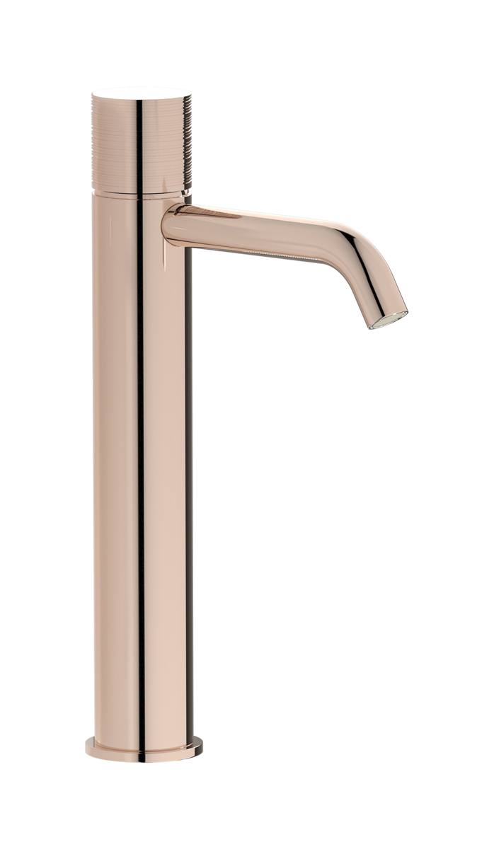 Высокий смеситель для раковины на 1 отверстие в комплекте с донным клапаном WE ARE IB vn392cs Rose Gold Vinile